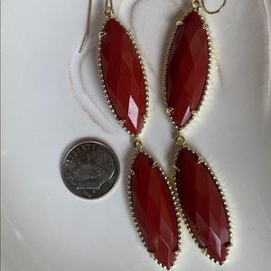 Kendra Scott Unique Maroon and Gold Earrings